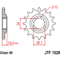 Front sprocket 17tooth pitch 530 JTF152917