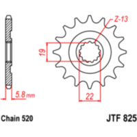 Zahnrad Ritzel 13Z Teilung 520 JTF82513