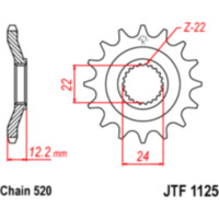 Front sprocket 16tooth pitch 520 JTF112516