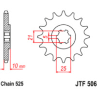 Front sprocket 14 tooth pitch 525