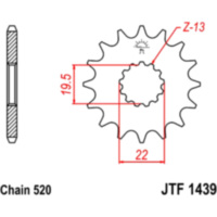 Front sprocket 11tooth pitch 520 JTF143911