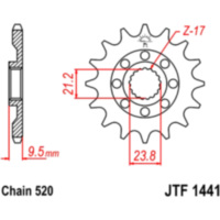 Zahnrad Racing-Ritzel 15Z Teilung 520 JTF144115