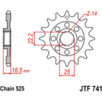 Zahnrad Racing-Ritzel 15Z Teilung 525