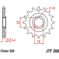 Zahnrad Ritzel 13Z Teilung 520 JTF26813