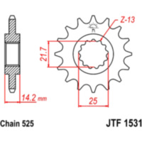 Zahnrad Ritzel 15Z Teilung 525 JTF153115