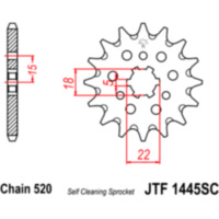 Front sprocket racing 13tooth pitch 520 JTF144513SC