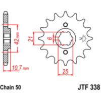 Zahnrad Ritzel 16Z Teilung 530 JTF33816