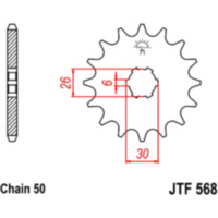 Front sprocket 15t 530 pitch JTF56815