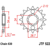 Zahnrad Ritzel 15Z Teilung 630 JTF52215