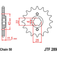 Front sprocket 16tooth pitch 530 JTF28916