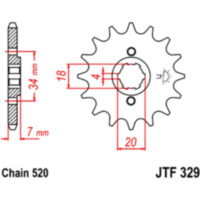 Zahnrad Ritzel 13Z Teilung 520 JTF32913