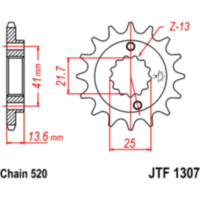 Front sprocket 14tooth pitch 520 JTF130714