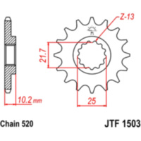 Zahnrad Ritzel 12Z Teilung 520 JTF150312