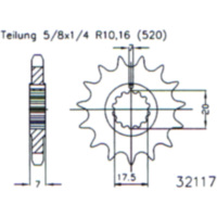 Front sprocket 11tooth pitch 520 503211711