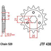 Zahnrad Ritzel 15Z Teilung 520 JTF43815