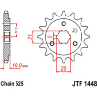 Zahnrad Ritzel 14Z Teilung 525 JTF144814