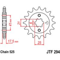 Front sprocket 14tooth pitch 525 JTF29414