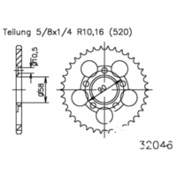 Rear sprocket 42 tooth 520 black
