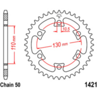 Rear sprocket 40 tooth pitch 530 JTR142140