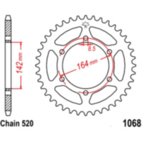 Rear sprocket 46 tooth pitch 520 JTR106846