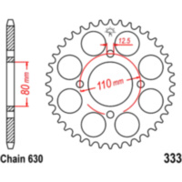 Rear sprocket 38 tooth pitch 630