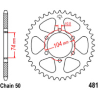 Rear sprocket 42 tooth pitch 530 JTR48142