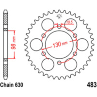 Rear sprocket 33 tooth pitch 630