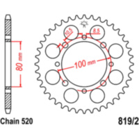 Rear sprocket 41 tooth pitch 520 JTR819241