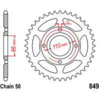 Rear sprocket 38 tooth pitch 530 JTR84938