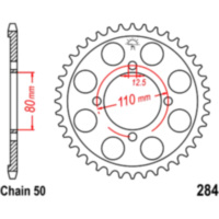 Rear sprocket 46 tooth pitch 530 JTR28446