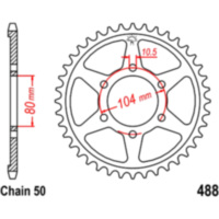 Rear sprocket 44 tooth pitch 530 JTR48844