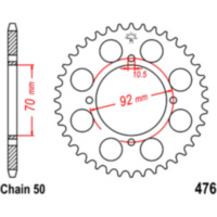 Rear sprocket 40 tooth pitch 530 JTR47640