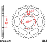 Rear sprocket 51 tooth pitch 428 JTR84351