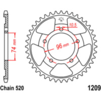 Rear sprocket 41 tooth 520 black JTR120941