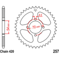 Rear sprocket 39 tooth pitch 420