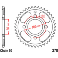 Rear sprocket 38 tooth pitch 530 JTR27838