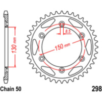 Rear sprocket 40 tooth 530 pitch si