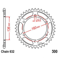 Rear sprocket 40 tooth pitch 632