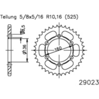 Kettenblatt Kettenrad 41Z Teilung 525 502902341