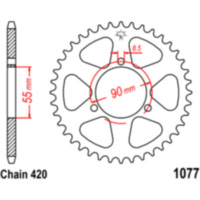 Rear sprocket 47 tooth pitch 420