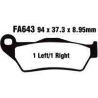 Brake pads semi-sint v ebc FA643V