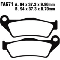Brake pad standard ebc FA671