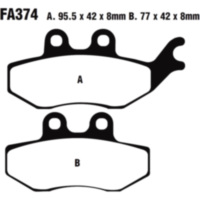 Brake pad standard ebc FA374