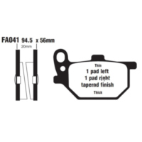 Brake pads semi-sint v ebc FA041V