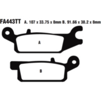 Brake pad standard ebc FA443TT