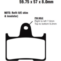 Brake pads semi-sint v ebc FA254V