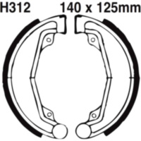 Brake shoes grooved inc springs ebc H312G