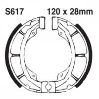 Brake shoes grooved exc springs ebc S617G