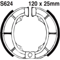 Brake shoes grooved inc springs ebc S624G