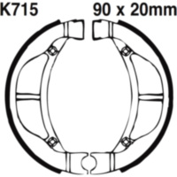 Brake shoes grooved inc springs ebc K715G